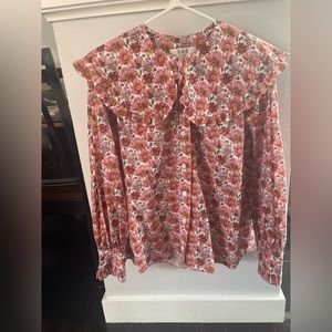 SEA NEW YORK floral button-up blouse size M